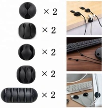KW08 | Cable Protector and Wire oragniser clips for TV , laptops, desktops ,wall, cubicle (Set of 10)