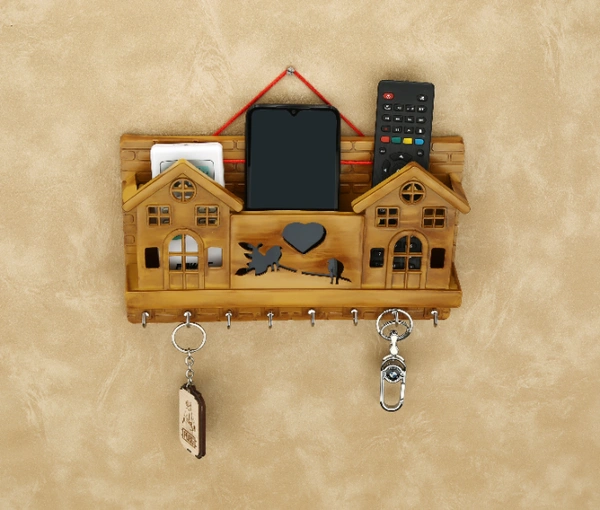 KS21 | Wooden Look Plastic Key Ring Holder