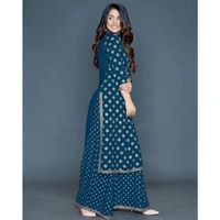 Kurta Palazzo Set Navy Blue