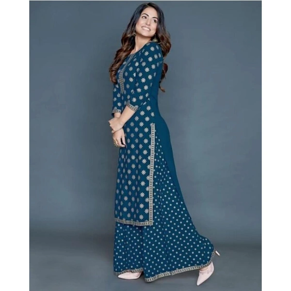 Kurta Palazzo Set Navy Blue
