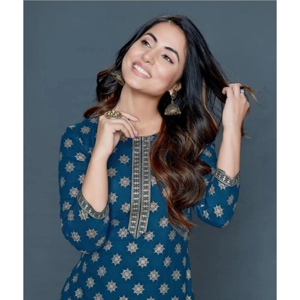 Kurta Palazzo Set Navy Blue