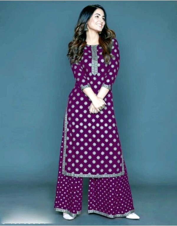 Kurta Palazzo Set Purple