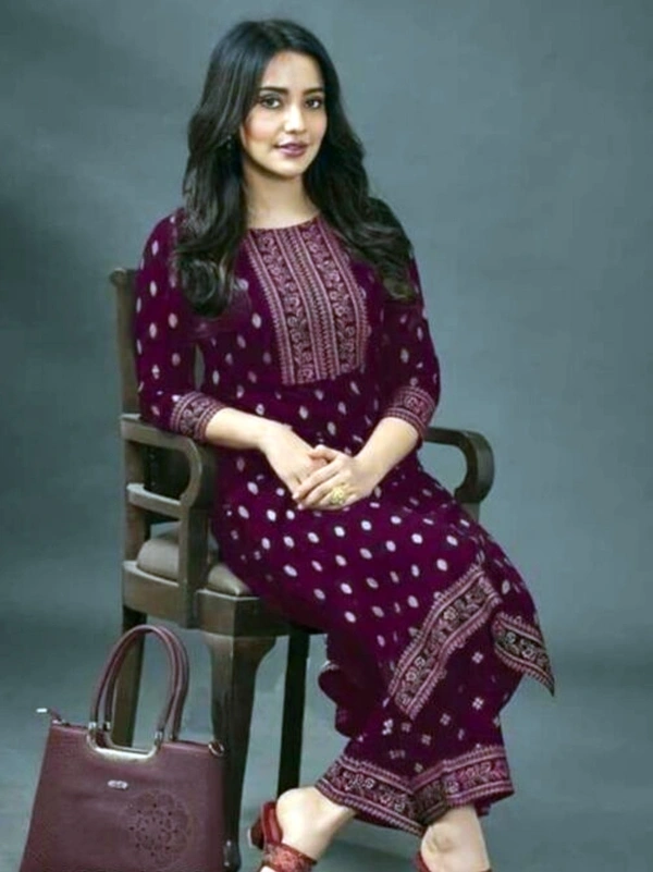 Kurta Palazzo Set Purple