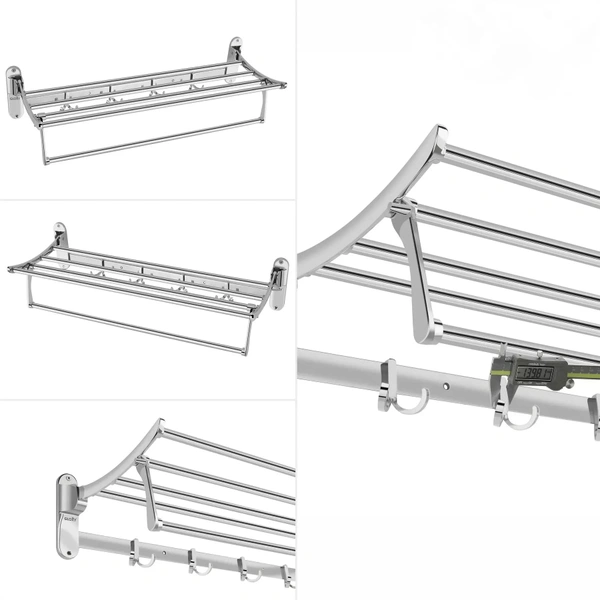 BA40 Stainless Steel Folding Towel Rack 24 INCH ABS 01