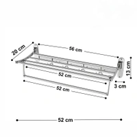 BA40 Stainless Steel Folding Towel Rack 24 INCH ABS 01