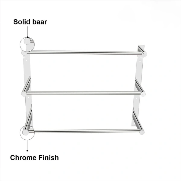 BA36 Stainless Steel 18 inch Towel Holder Rod for Bathroom | Kitchen | Living Room