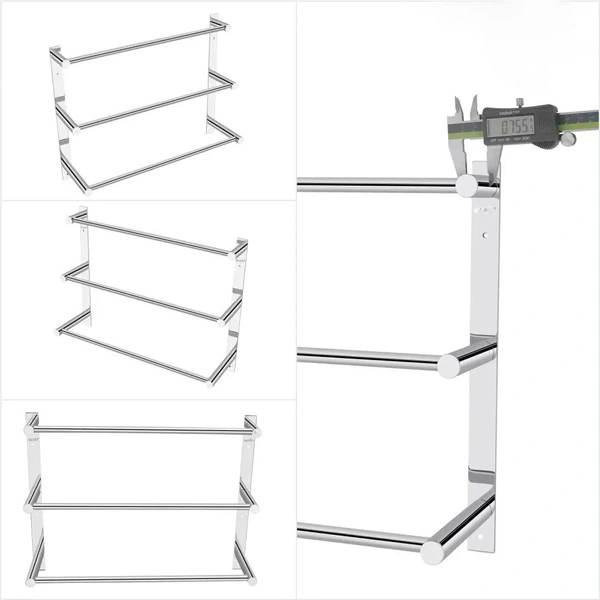 BA36 Stainless Steel 18 inch Towel Holder Rod for Bathroom | Kitchen | Living Room