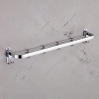 BA58 Ant Rust 304 Grade Stainless Steel Folding Towel Rod with Hooks/Towel Rack for Bathroom/Towel Bar/Hanger/Bathroom Accessories - (24 Inch)