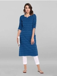 Stylish Women Kurtis | Printed Cotton Kurtis for Daily Wear - 4XL, Blue