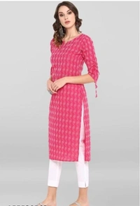 Stylish Women Kurtis | Printed Cotton Kurtis for Daily Wear - XL, Pink