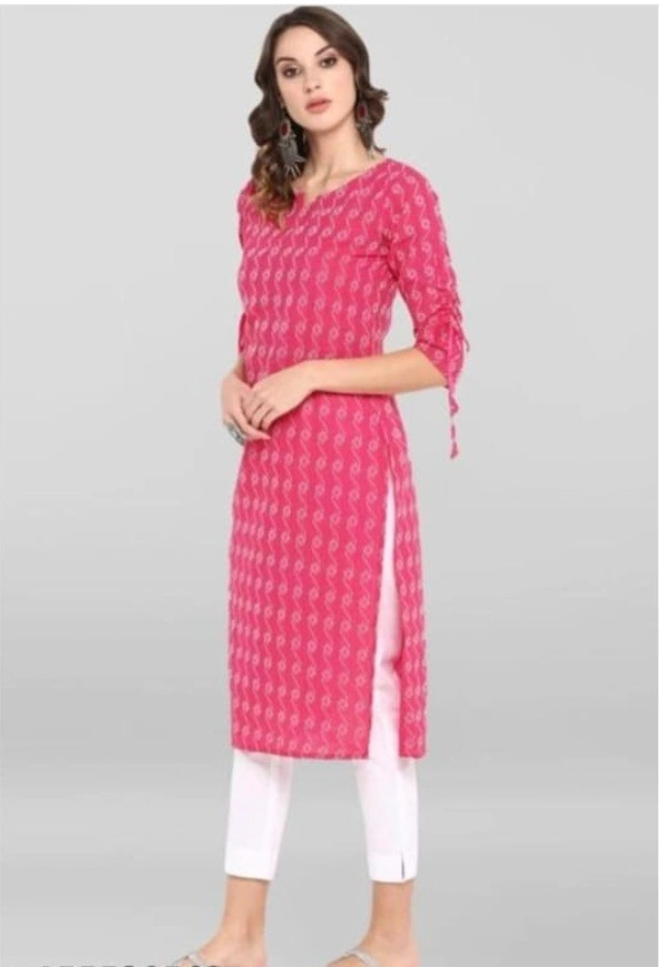 Stylish Women Kurtis | Printed Cotton Kurtis for Daily Wear - XL, Pink