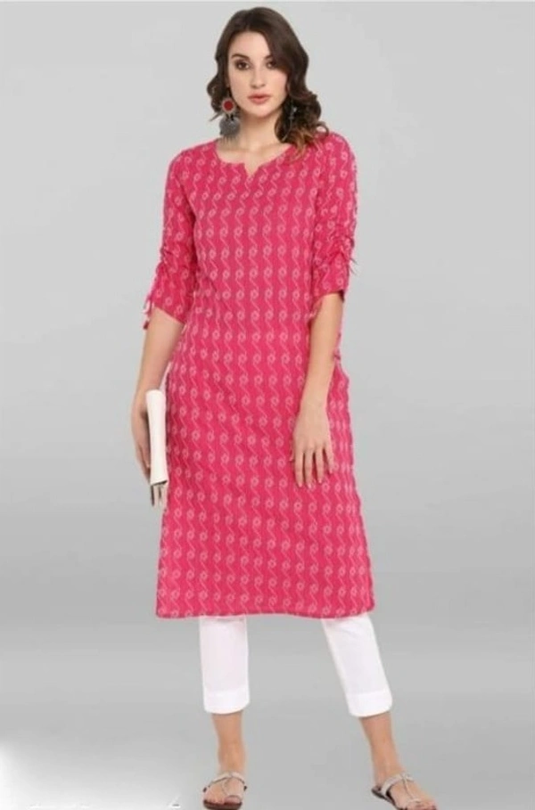 Stylish Women Kurtis | Printed Cotton Kurtis for Daily Wear - XXL, Pink