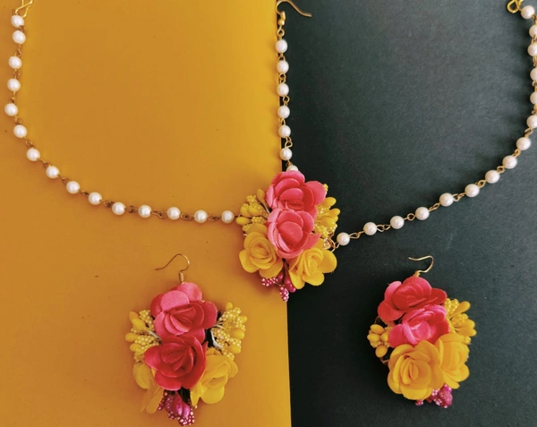 Mangtika Earring Set | Fashionable Flower Jewelry 