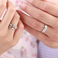 Unique Style Couple Rings | Proposal Ring Set | Rings for Men Women | Fashionable Engagement Valentine Rings Combo | Silver Polished Rings | Cpl122