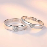 Unique Style Couple Rings | Proposal Ring Set | Rings for Men Women | Fashionable Engagement Valentine Rings Combo | Silver Polished Rings | CPL123