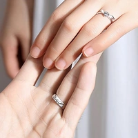Unique Style Couple Rings | Proposal Ring Set | Rings for Men Women | Fashionable Engagement Valentine Rings Combo | Silver Polished Rings|Cpl128