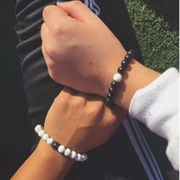 Couple Bracelets | Matte Finish Moti Bracelets Gifts For Valentine Love