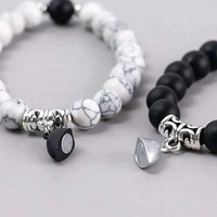 Couple Bracelets | Matte Finish Moti Bracelets Gifts For Valentine Love