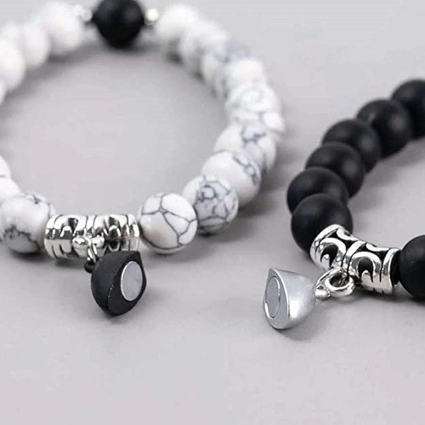 Couple Bracelets | Matte Finish Moti Bracelets Gifts For Valentine Love