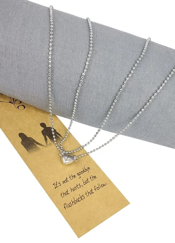 Magnet Heart Lockets | Silver Polished Chain Heart lockets |Men Women lockets