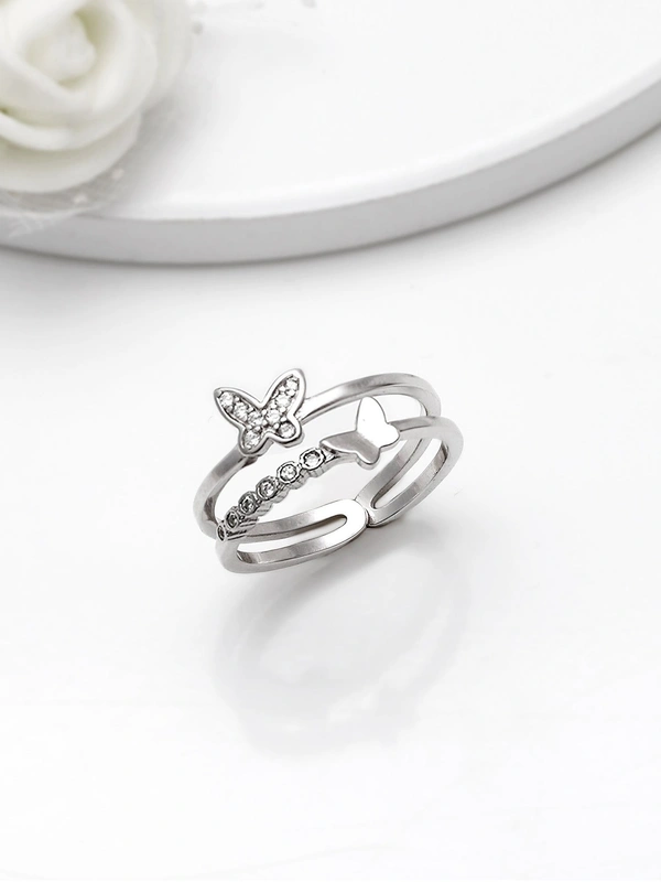 Butterfly Trend rings | Women Rings | party wear rings - Silver