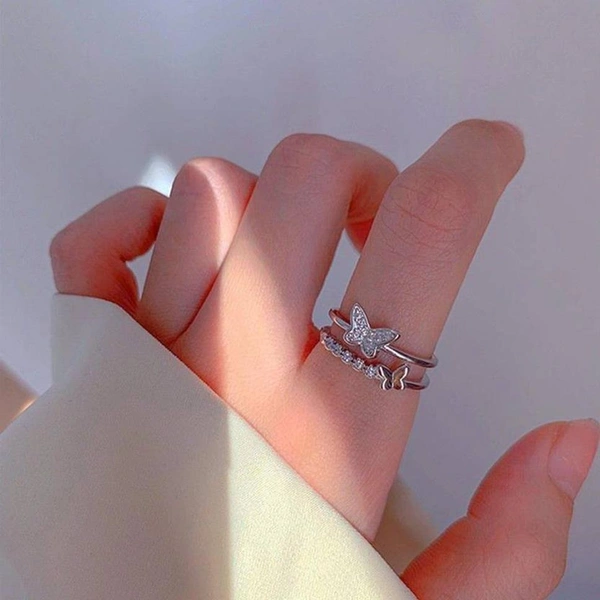 Butterfly Trend rings | Women Rings | party wear rings - Silver