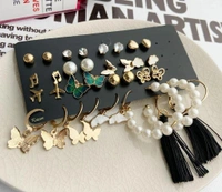 Earring Set | Pack of 17pair of earrings  for everyday wear Party Wear  | Gifts for Women | Ers01  V21311  - Free Size