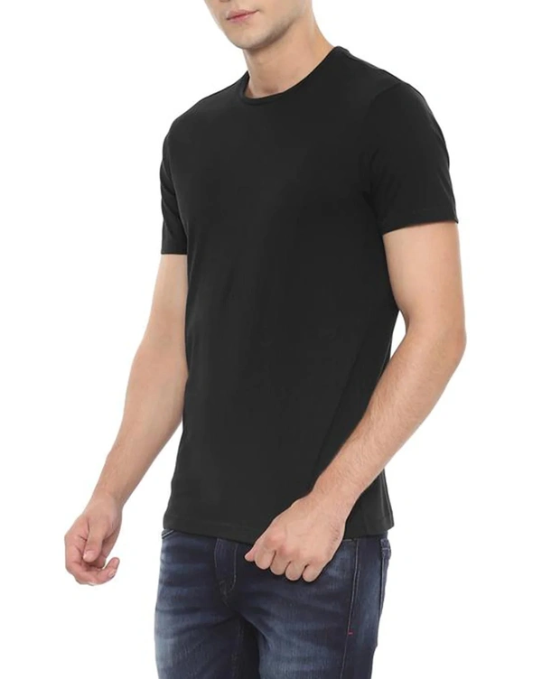 Plain Black T-Shirts For Men |Sr04 - L