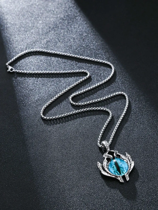 Men Pendant  Evil Eye Pendant  - Free Size, Blue, 1