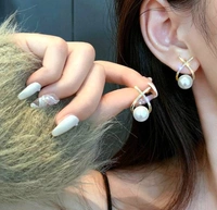 Kazare Korean Earrings Combo - 4 pairs