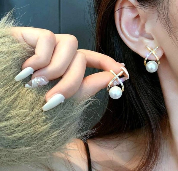 Kazare Korean Earrings Combo - 4 pairs
