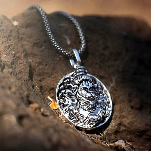 Kazare Hanuman Pendant | Pendant For Men | Boys Pendant - Silver, 1