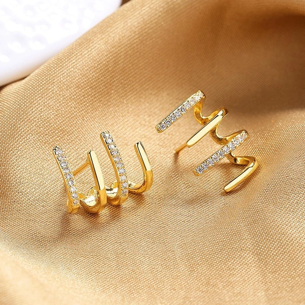 Korean Earring | Earring For Girl | Western Earring | Party Wear Earring - Free Size, Gold, 1