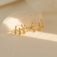 Korean Earring | Earring For Girl | Western Earring | Party Wear Earring - Free Size, Gold, 1