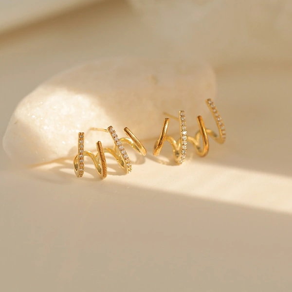 Korean Earring | Earring For Girl | Western Earring | Party Wear Earring - Free Size, Gold, 1