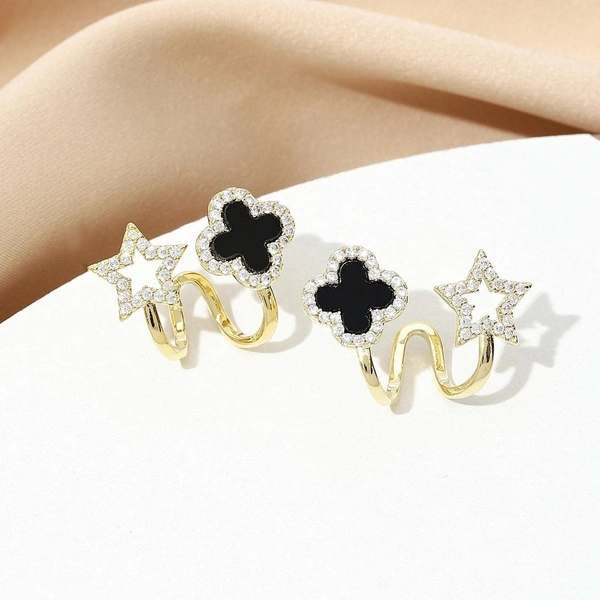 korean Earring | Women Earring | Earring For Girl | Western Earring - Free Size, Black, 1