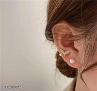 korean Earring  | Earring For Girl | Women Earring | Western Earring - Free Size, Gold, Earring For Girl, 1
