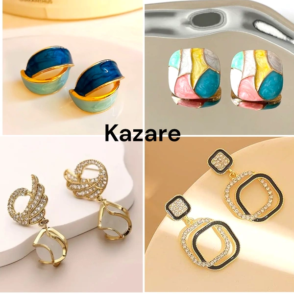 Kazare Earrings | Earrings For Women | Earrings For Girls | Women Earring | Valentine Gift | Gifts For Women | Fashion Earring - Free Size, 1