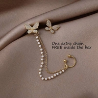 Korean Earring | Earring For Women | Western Earring - Free Size, Rose Gold, 1 pair