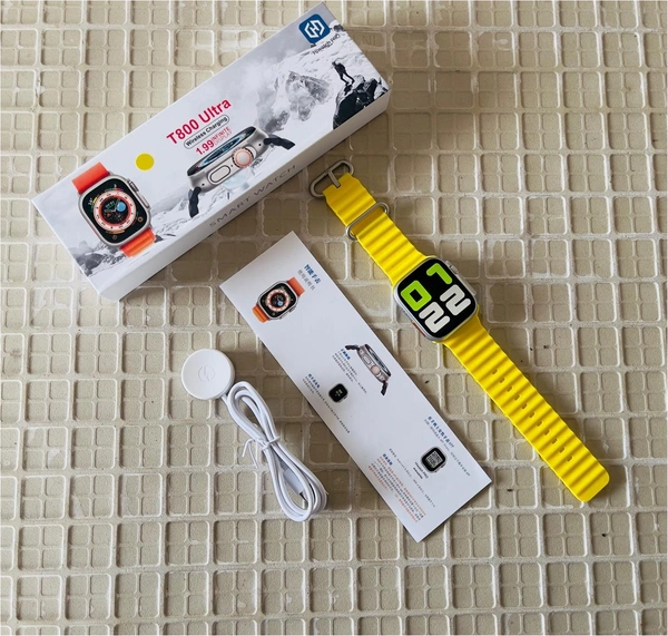 T800 Ultra Series 8  - Without Apple Logo, 80, Yellow