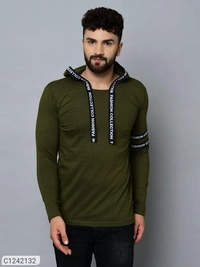 Cotton blend solid full sleeves t shirt 👚 - yellow, red, black green, white, S, M, L, XL