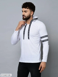 Cotton blend solid full sleeves t shirt 👚 - yellow, red, black green, white, S, M, L, XL