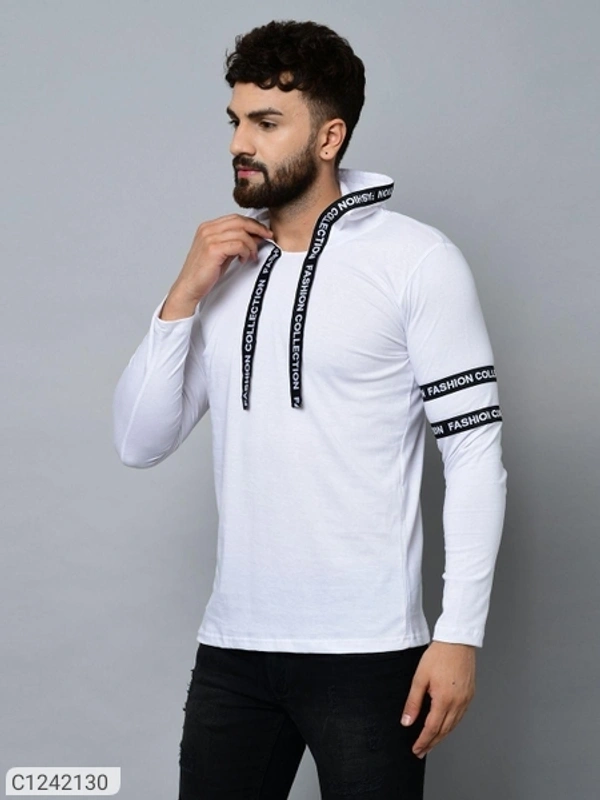 Cotton blend solid full sleeves t shirt 👚 - yellow, red, black green, white, S, M, L, XL