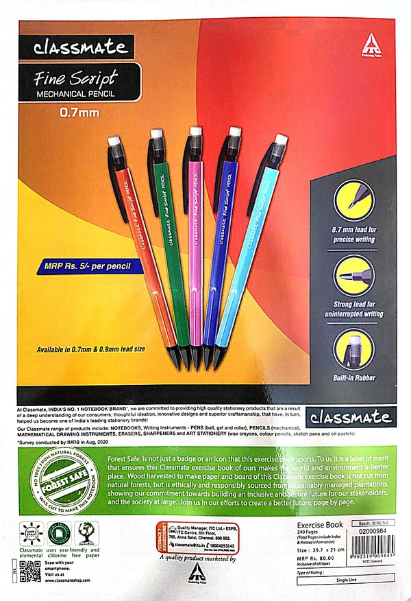 Classmate Notebook (S/L) - 29.7 cm x 21 cm