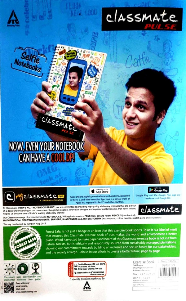 Classmate A4 Notebook - 29.7 cm x 21 cm