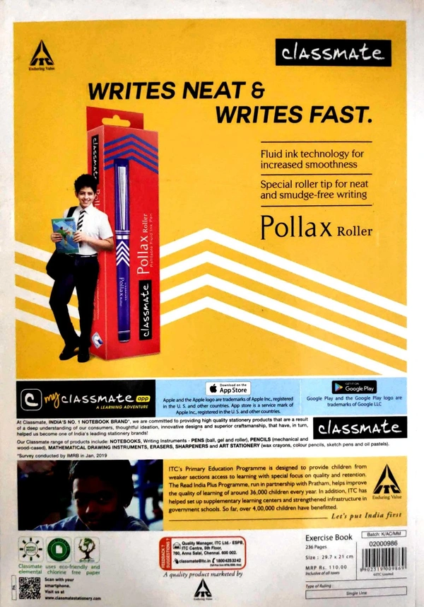 Classmate A4 Notebook Cardboard - 29.7 cm x 21 cm