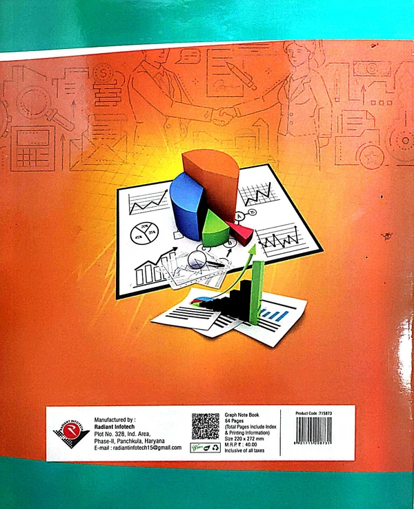 Sajal Graph Notebook - 27 cm x 22 cm