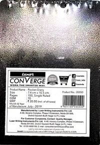 Luxor Coverage Spiral Notebook - 7.4 cm x 10.5 cm