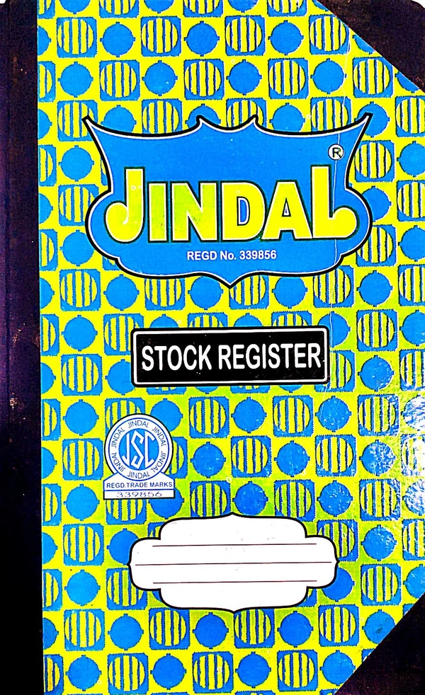 Jindal Stock Register No.3 - 17.5 cm X 32 cm
