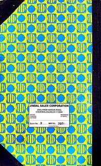 Jindal Stock Register No.3 - 17.5 cm X 32 cm
